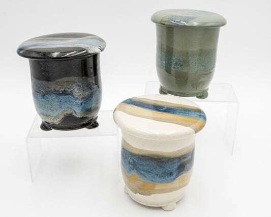 Butter Crocks, French Style Stoneware Container for Storing Butter