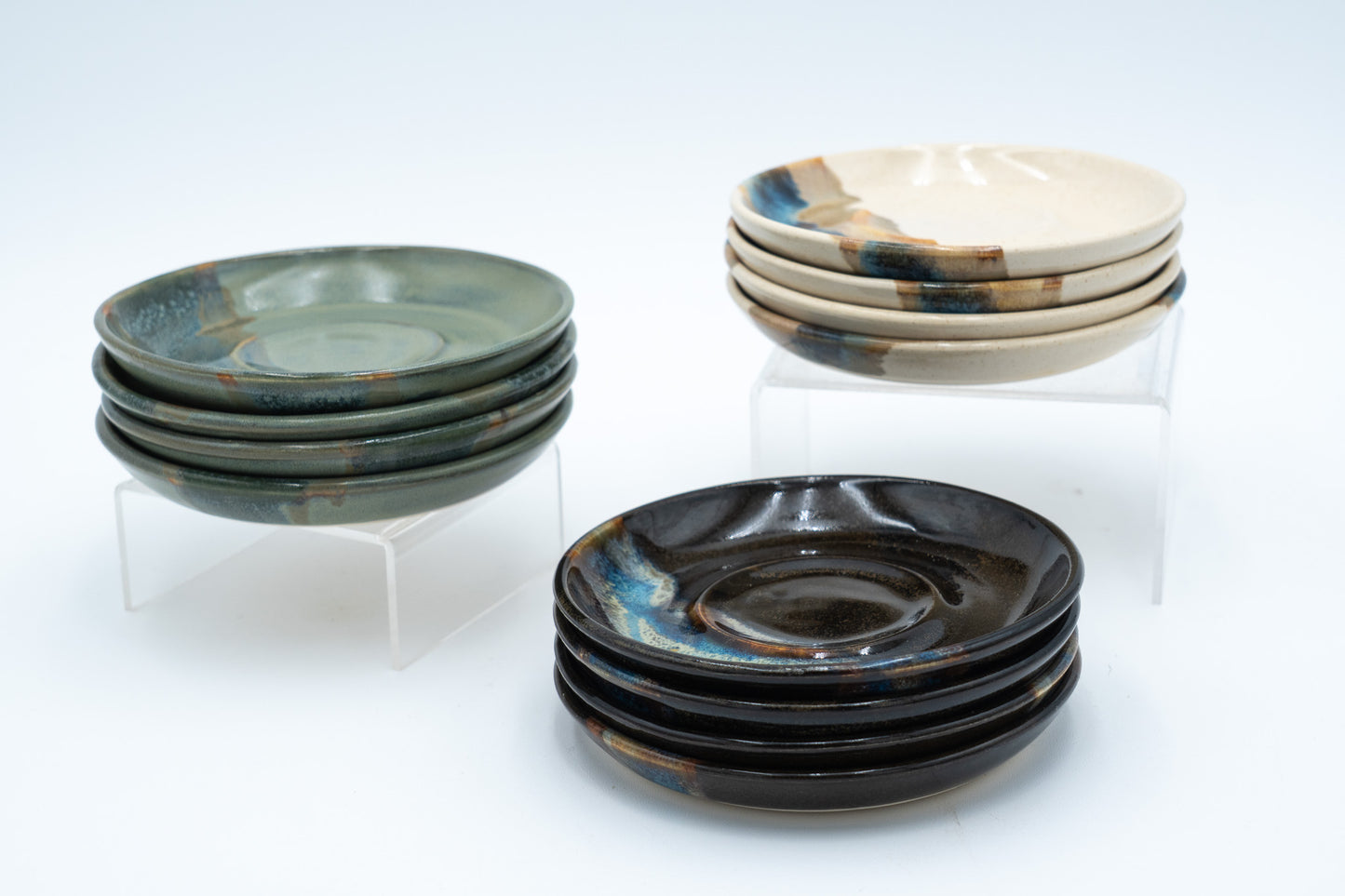 Ceramic Espresso Cup and Optional Saucer, 3.5 to 4 Fluid Ounces Stoneware Handmade Pottery