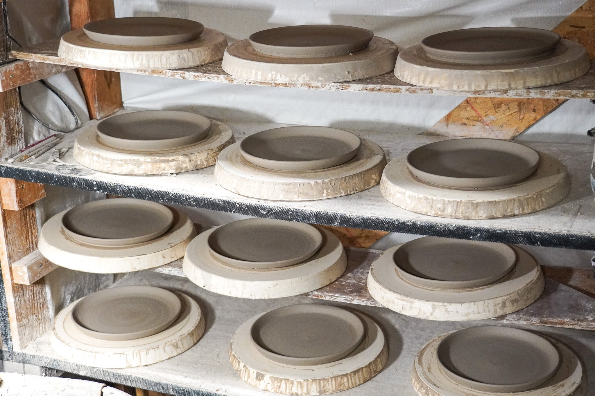 Stoneware Dessert Plate: Modern Coupe Style Wheel Thrown Handmade Pottery Dish, Stackable - 6.25"