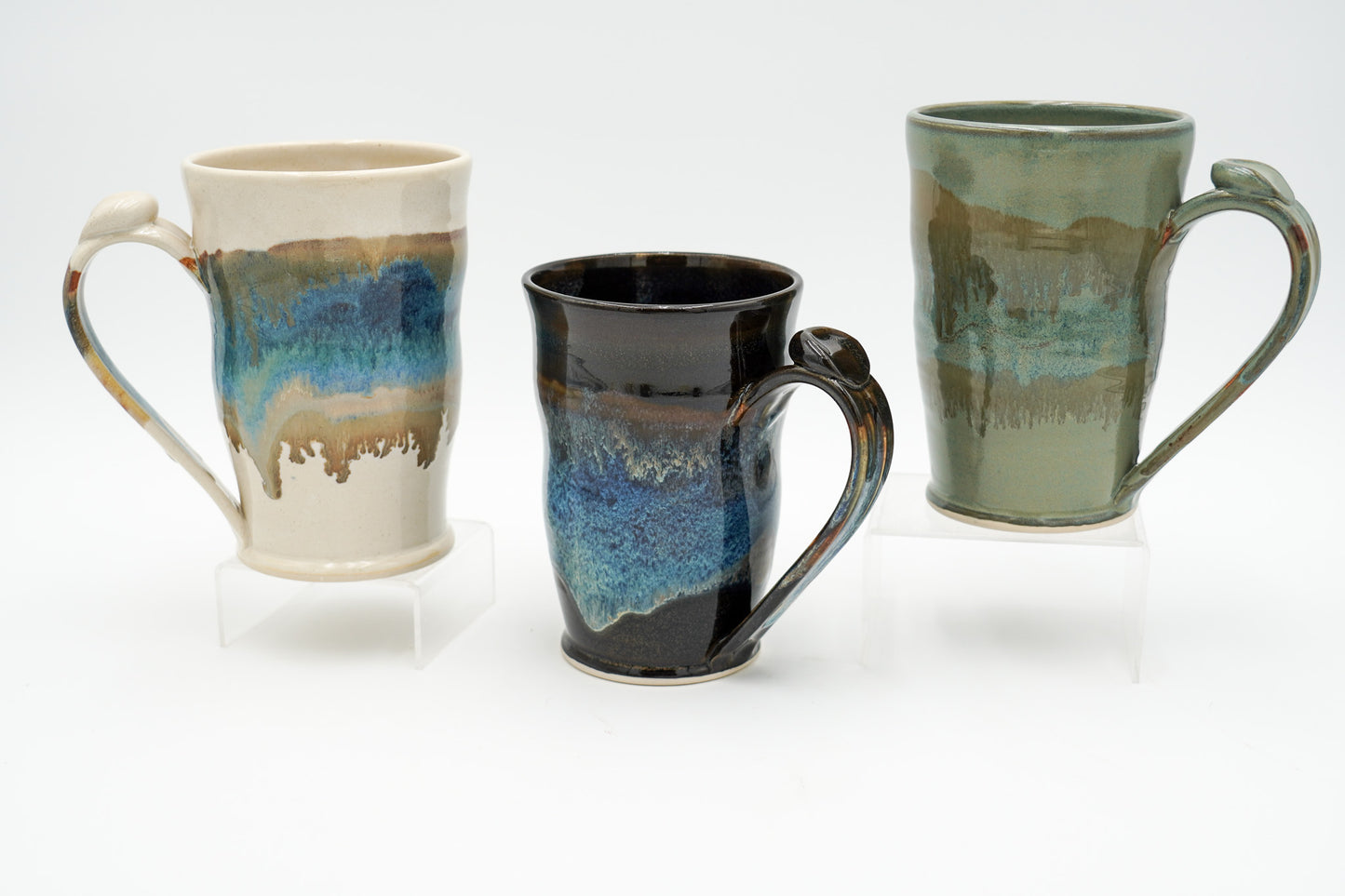 24 oz Extra Large Pottery Mug: Ceramic Stoneware Cup, Wheel Thrown and Lighter Form