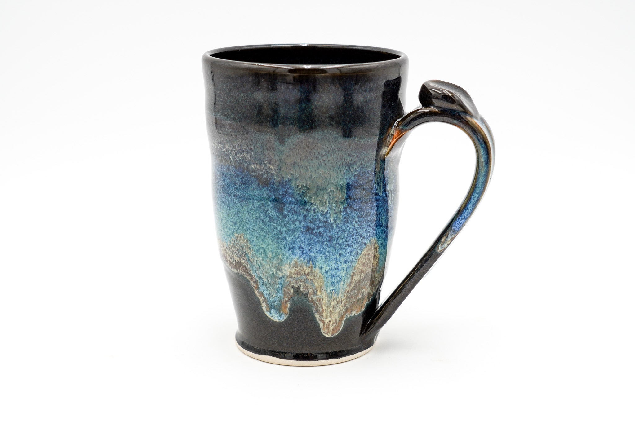 20 Oz Mug Large Pottery Ceramic Coffee Cup Thrown Lighter and with a Pulled Handle