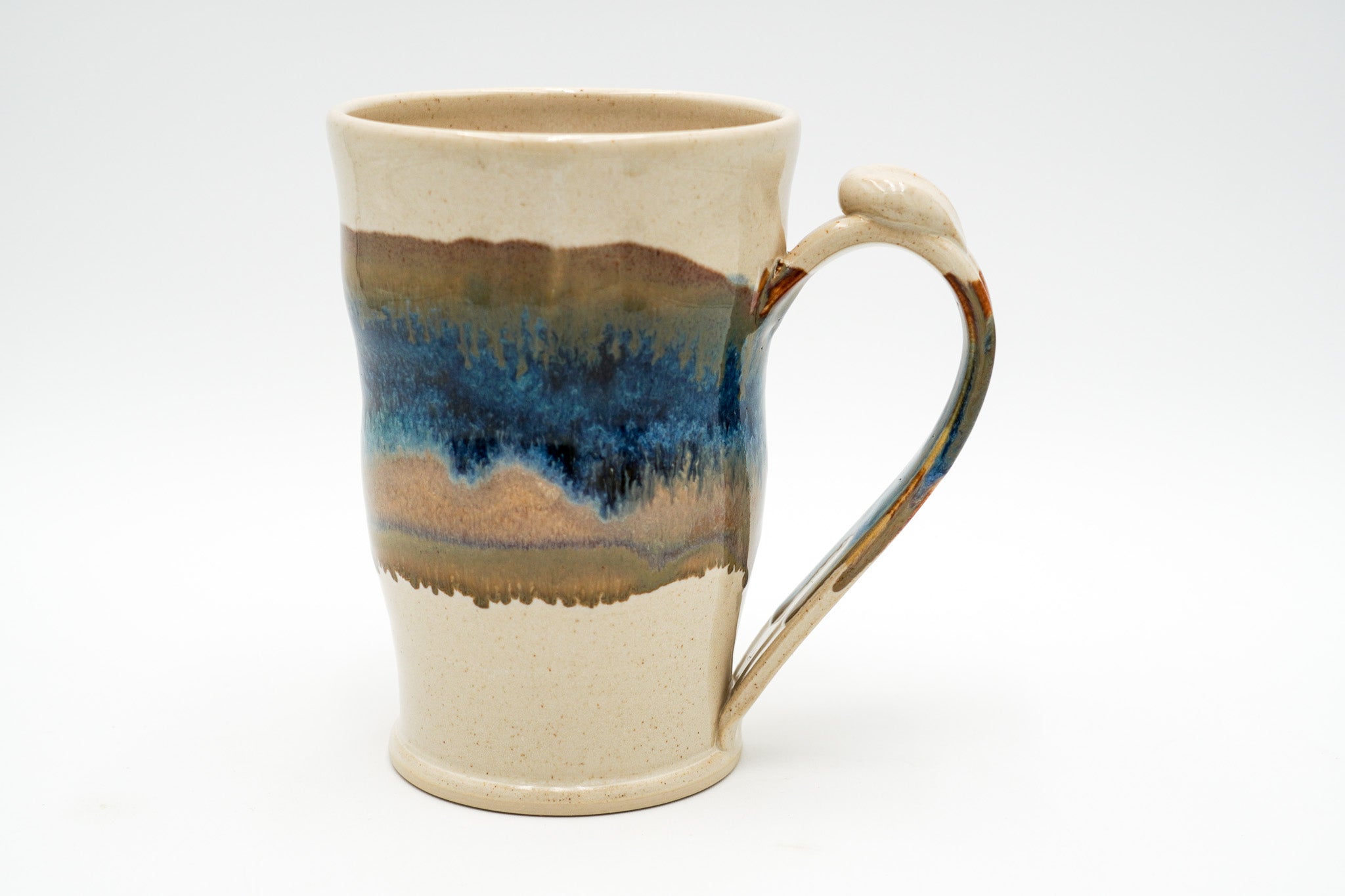 24 oz Extra Large Pottery Mug: Ceramic Stoneware Cup, Wheel Thrown and Lighter Form
