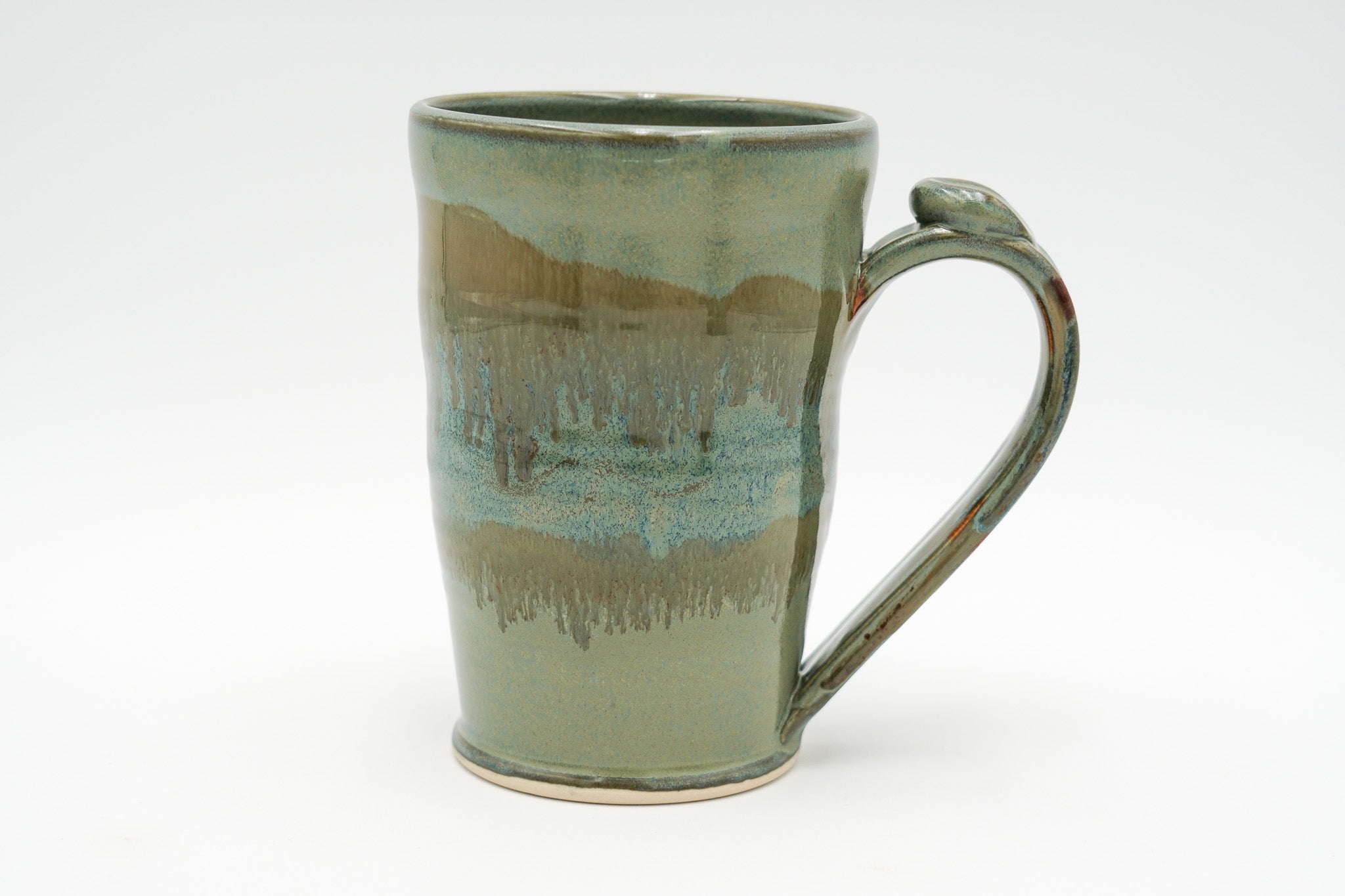 24 oz Extra Large Pottery Mug: Ceramic Stoneware Cup, Wheel Thrown and Lighter Form