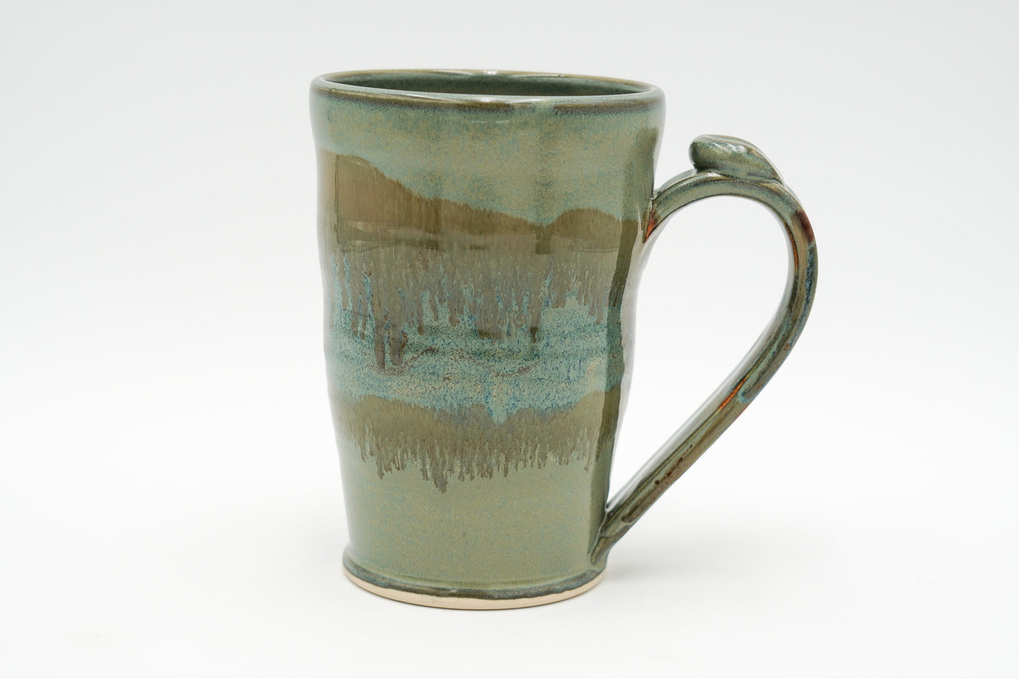 24 oz Extra Large Pottery Mug: Ceramic Stoneware Cup, Wheel Thrown and Lighter Form