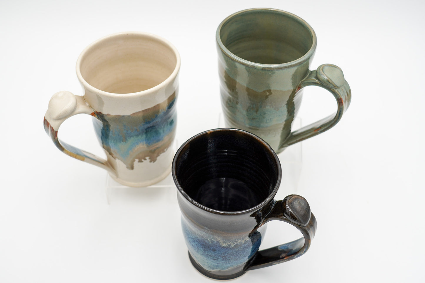 24 oz Extra Large Pottery Mug: Ceramic Stoneware Cup, Wheel Thrown and Lighter Form