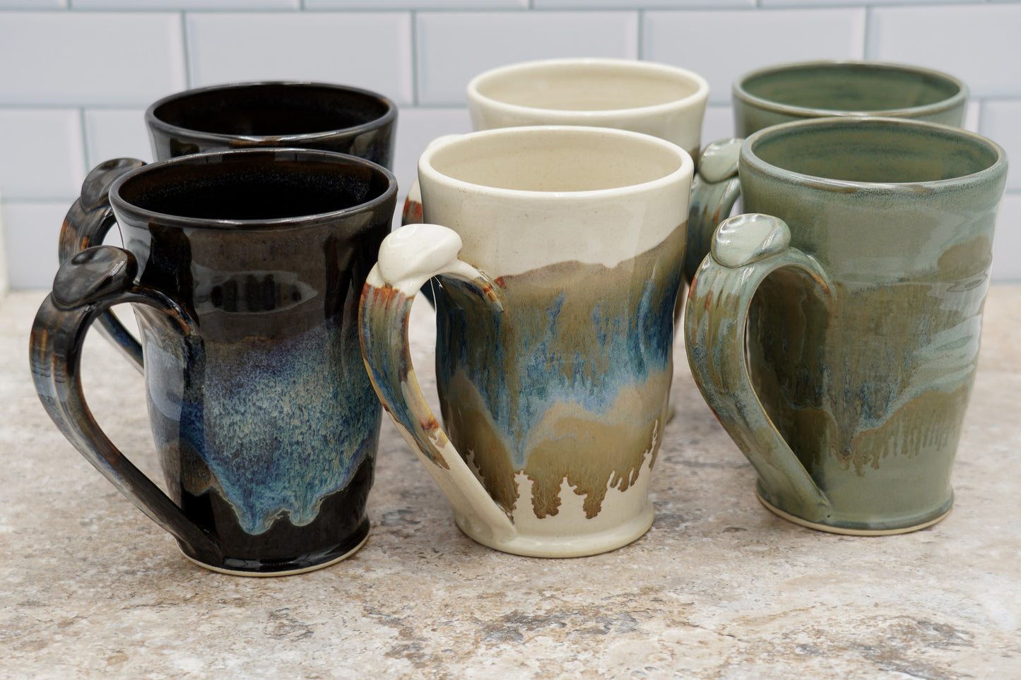 24 oz Extra Large Pottery Mug: Ceramic Stoneware Cup, Wheel Thrown and Lighter Form