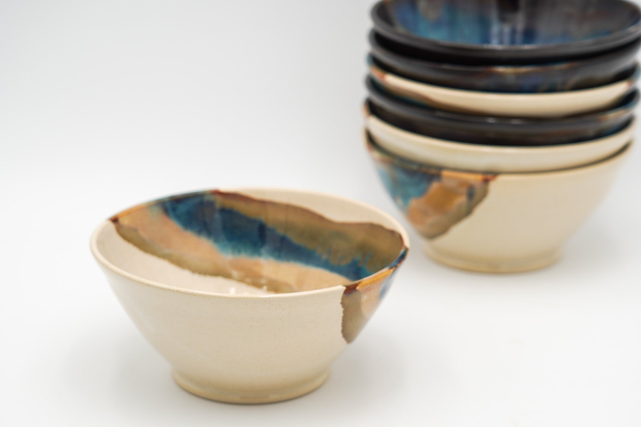 Pottery Bowls: Wheel Thrown Stoneware Tableware for Salad, Soup, Pasta, Cereal, Whatever You Like