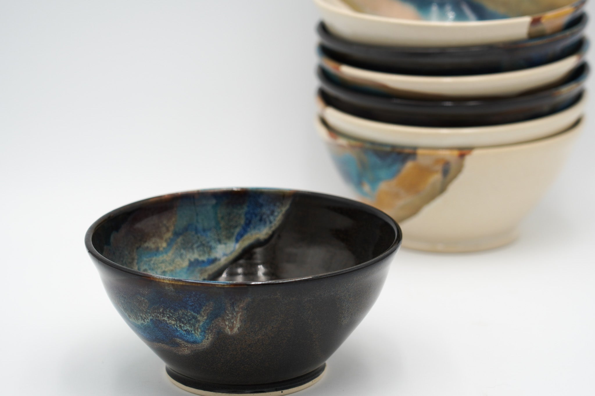 Pottery Bowls: Wheel Thrown Stoneware Tableware for Salad, Soup, Pasta, Cereal, Whatever You Like