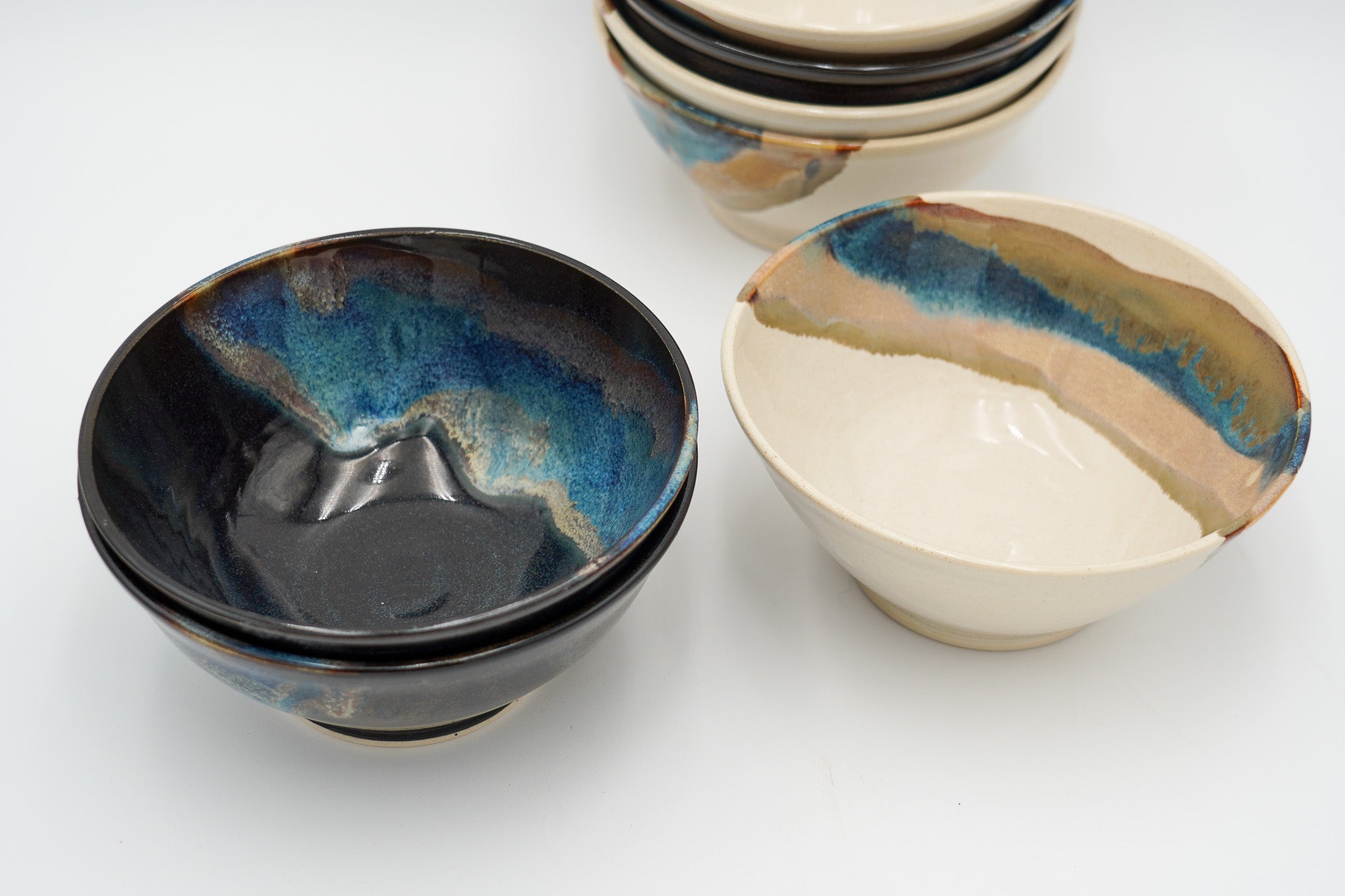 Pottery Bowls: Wheel Thrown Stoneware Tableware for Salad, Soup, Pasta, Cereal, Whatever You Like