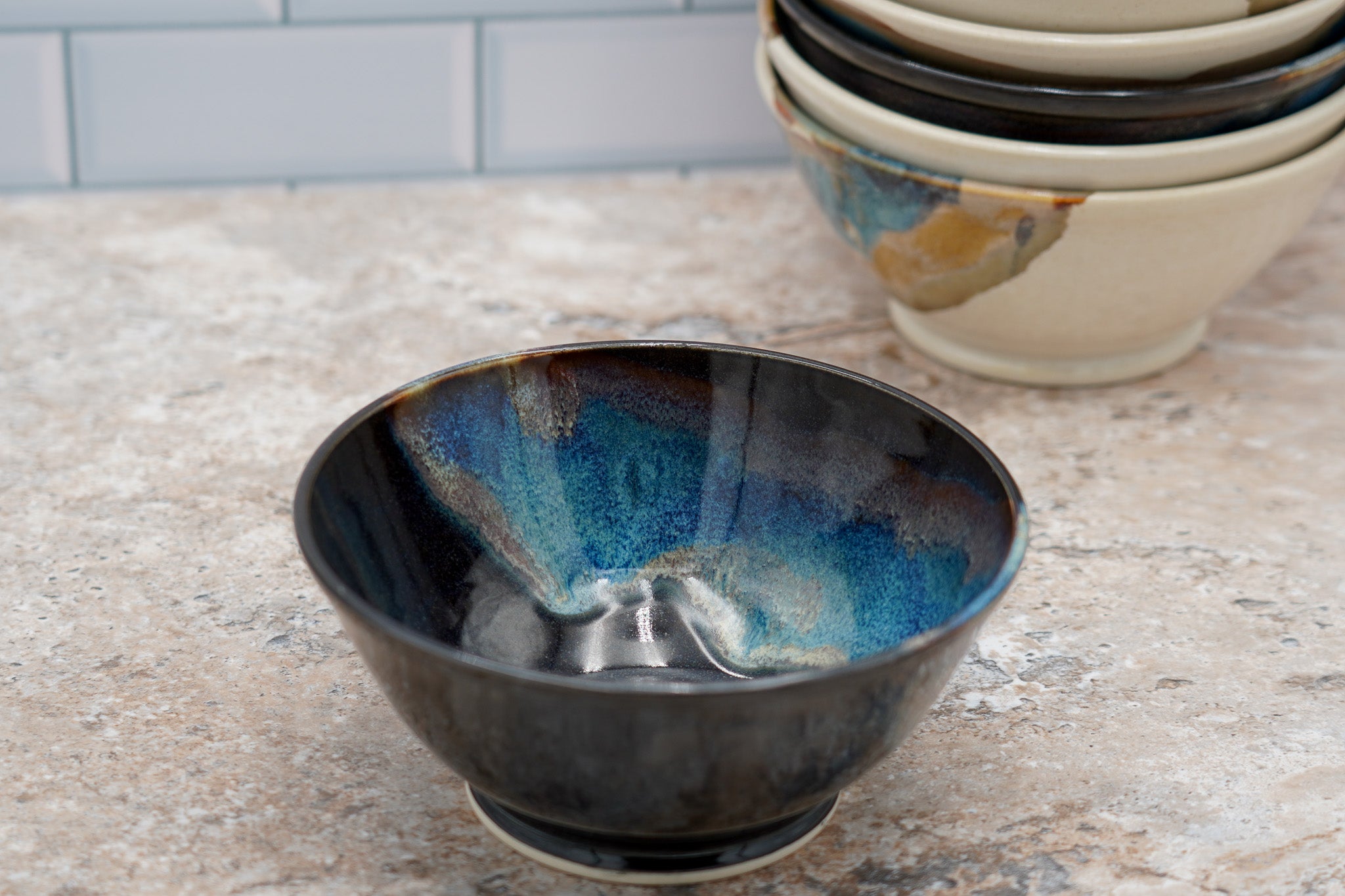 Pottery Bowls: Wheel Thrown Stoneware Tableware for Salad, Soup, Pasta, Cereal, Whatever You Like