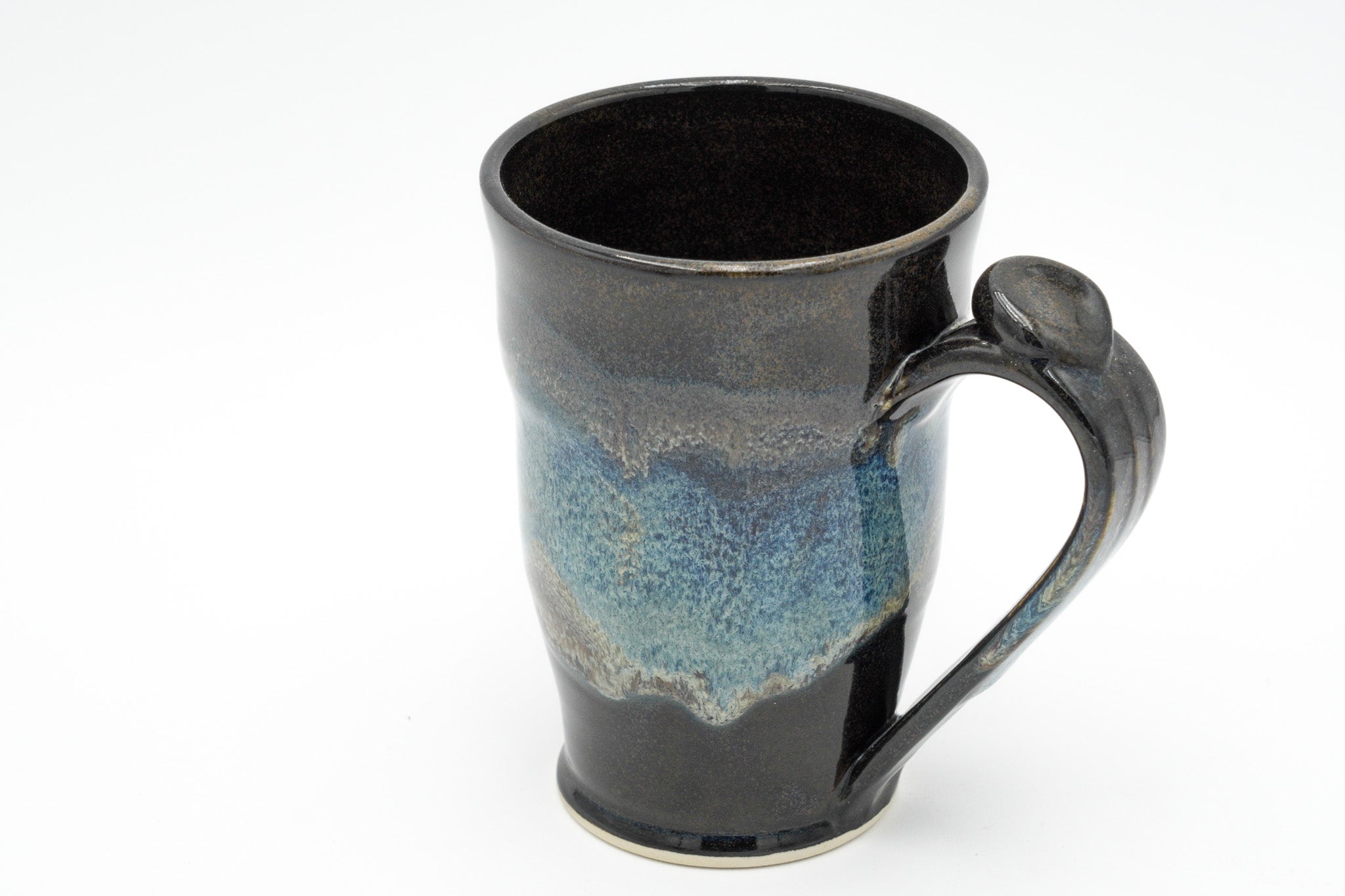 16 oz Handmade Pottery Mug: Colorful Ceramic Coffee Cup Thrown with Stoneware Clay