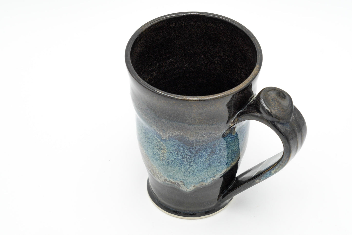16 oz Handmade Pottery Mug: Colorful Ceramic Coffee Cup Thrown with Stoneware Clay