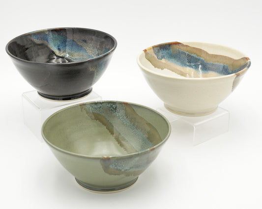 Pottery Bowls: Wheel Thrown Stoneware Tableware for Salad, Soup, Pasta, Cereal, Whatever You Like