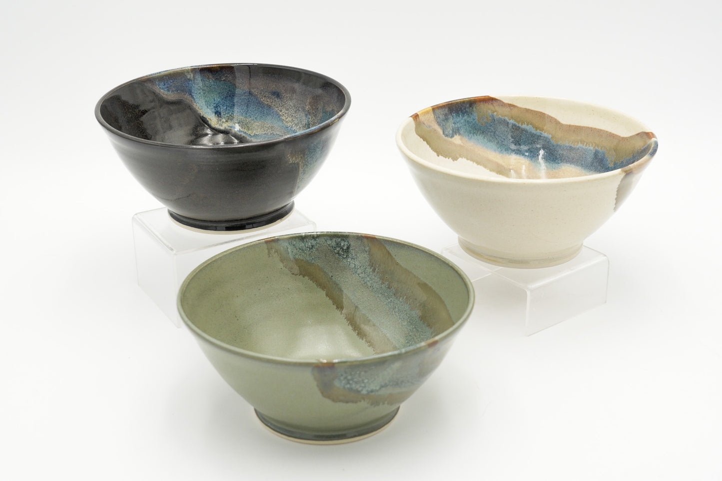Pottery Bowls: Wheel Thrown Stoneware Tableware for Salad, Soup, Pasta, Cereal, Whatever You Like