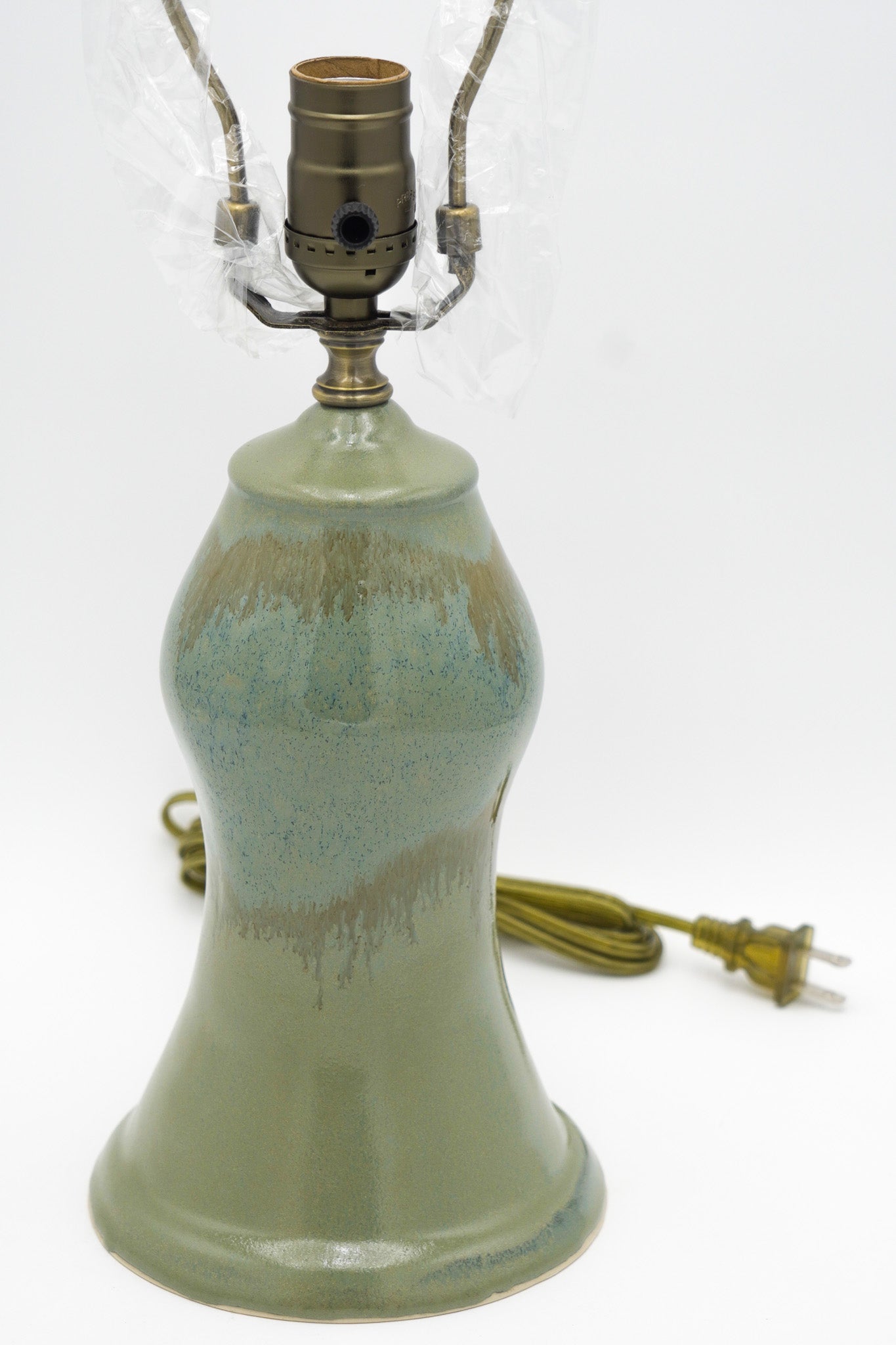 Handmade Ceramic Lamps Colorfully Glazed Stoneware Pottery Lights for End Tables or Bedside Nightstands