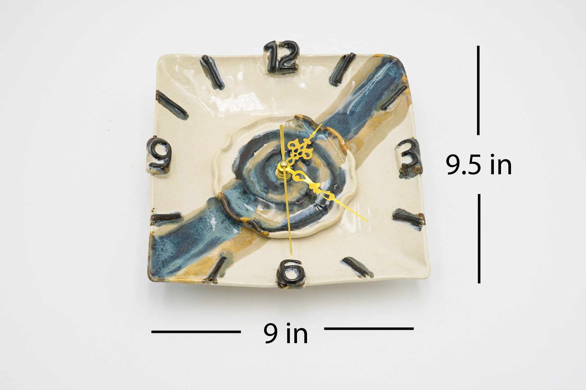 Handmade Ceramic Clock: Wall Hanging Pottery for functional style in your office or home