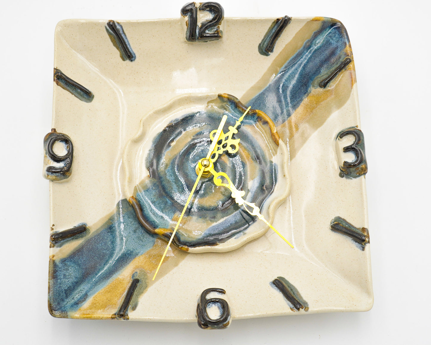 Handmade Ceramic Clock: Wall Hanging Pottery for functional style in your office or home