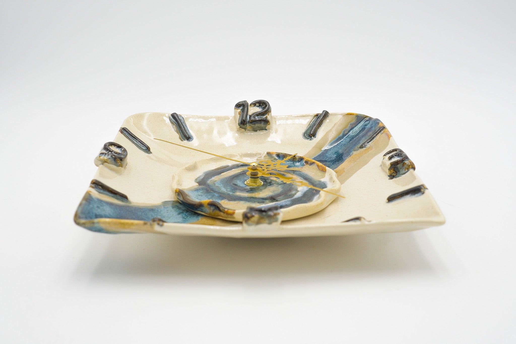 Handmade Ceramic Clock: Wall Hanging Pottery for functional style in your office or home