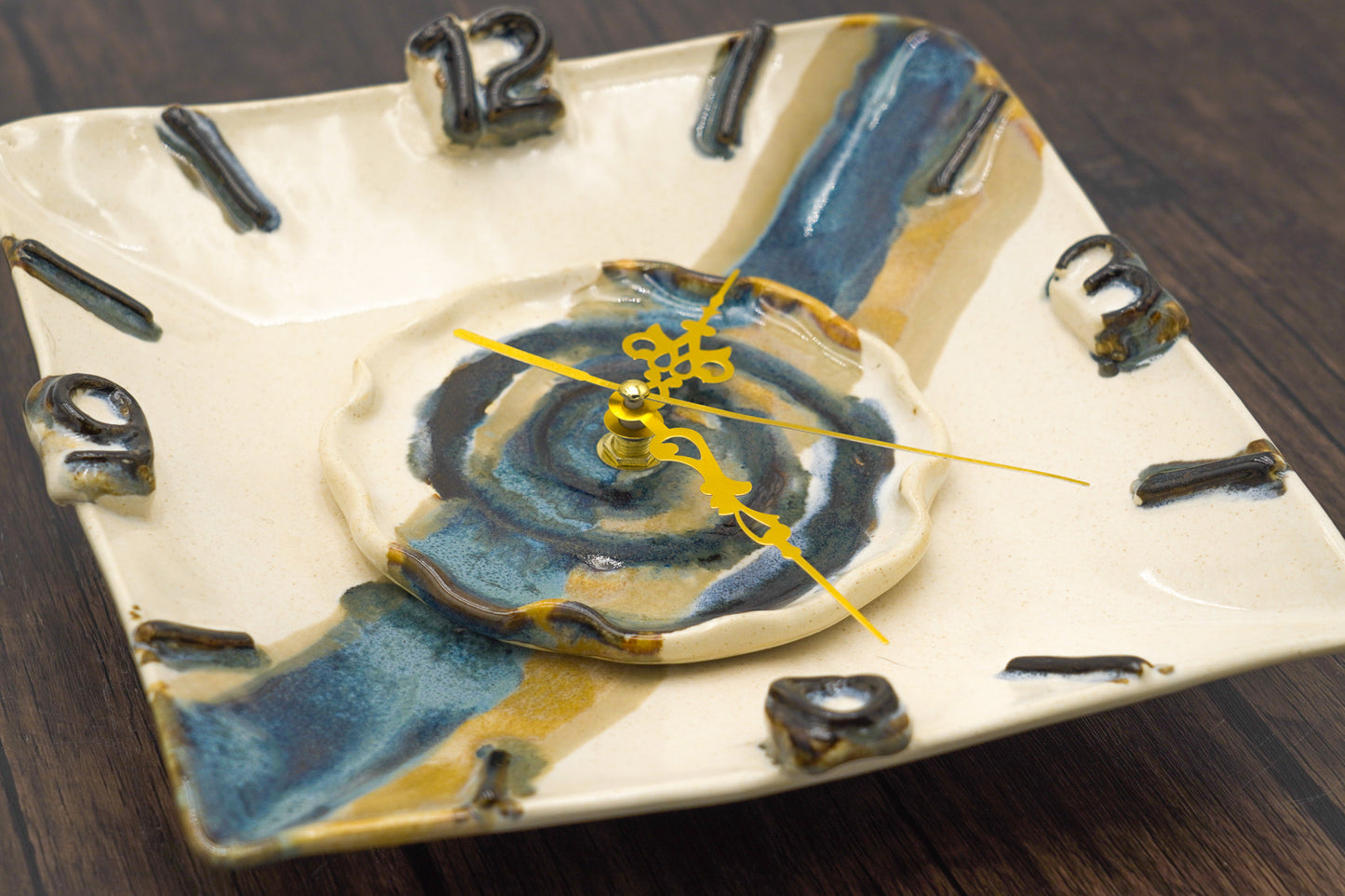 Handmade Ceramic Clock: Wall Hanging Pottery for functional style in your office or home