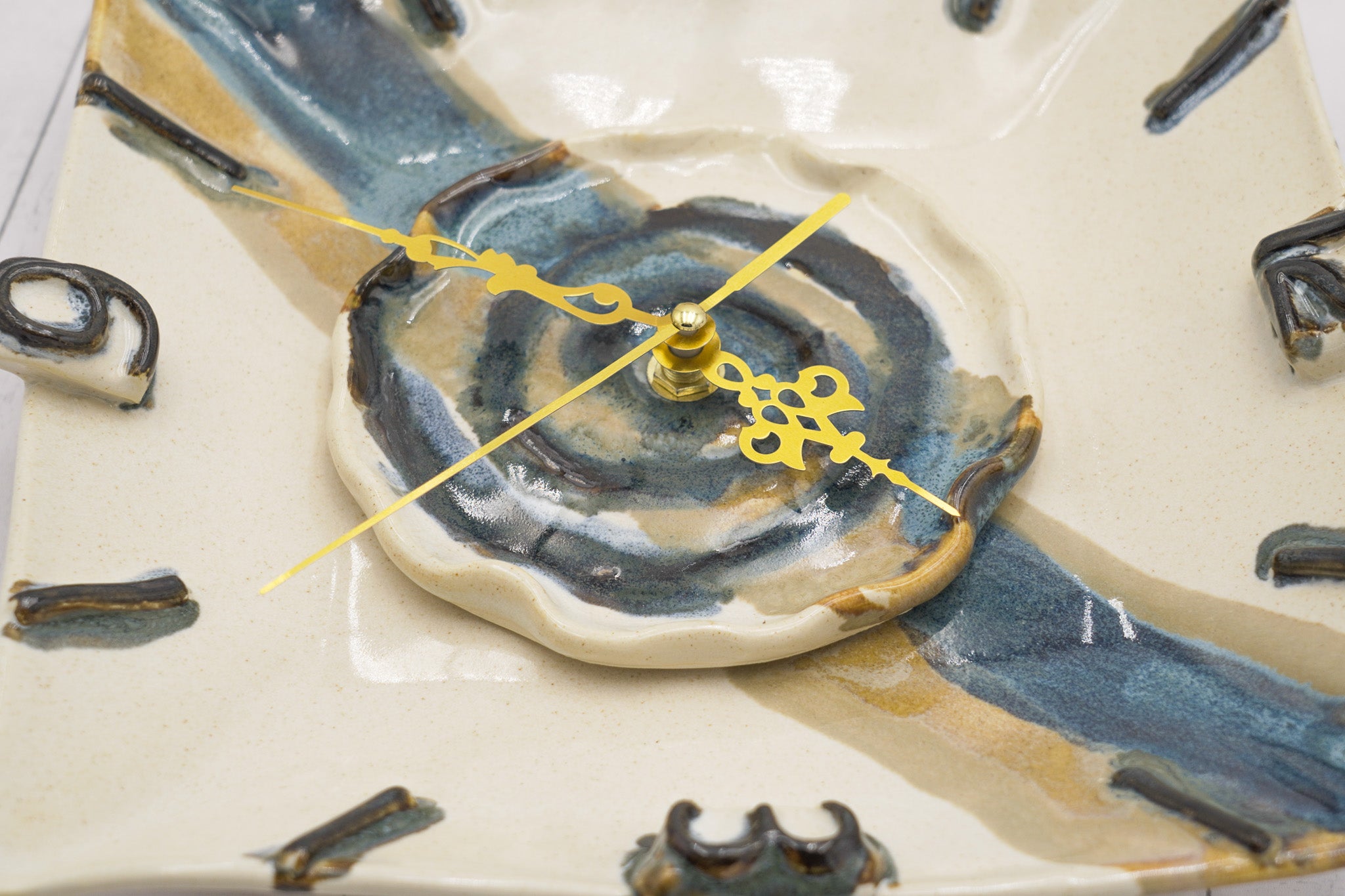 Handmade Ceramic Clock: Wall Hanging Pottery for functional style in your office or home