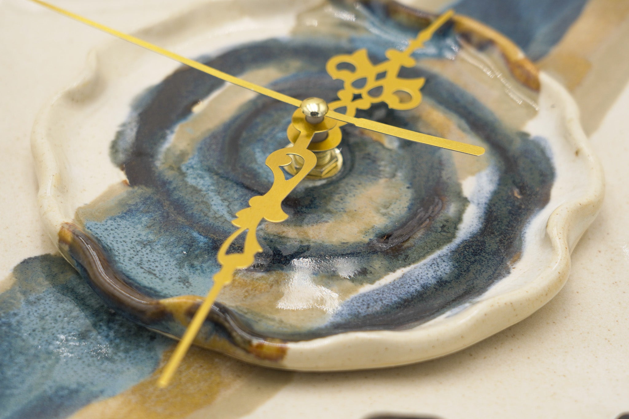 Handmade Ceramic Clock: Wall Hanging Pottery for functional style in your office or home