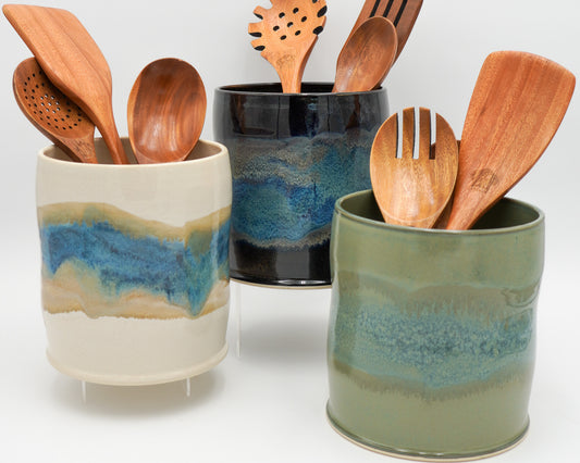 Large Utensil Holder - Optional Matching Spoon Rest