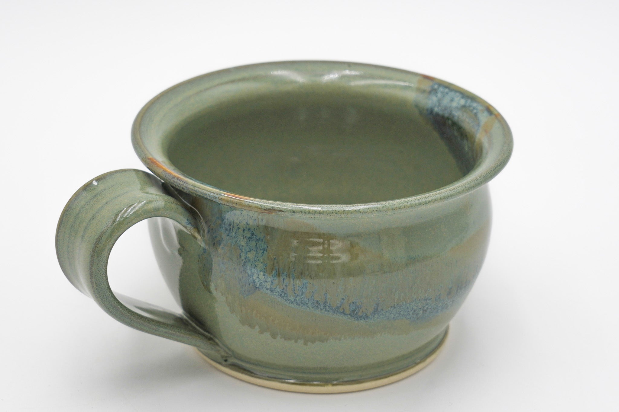 Pottery Soup Mug: Stoneware Ceramic Handled Bowl for Cereal Chili Salad, 20 ounces size