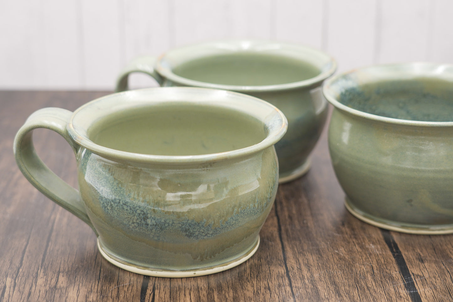 Pottery Soup Mug: Stoneware Ceramic Handled Bowl for Cereal Chili Salad, 20 ounces size