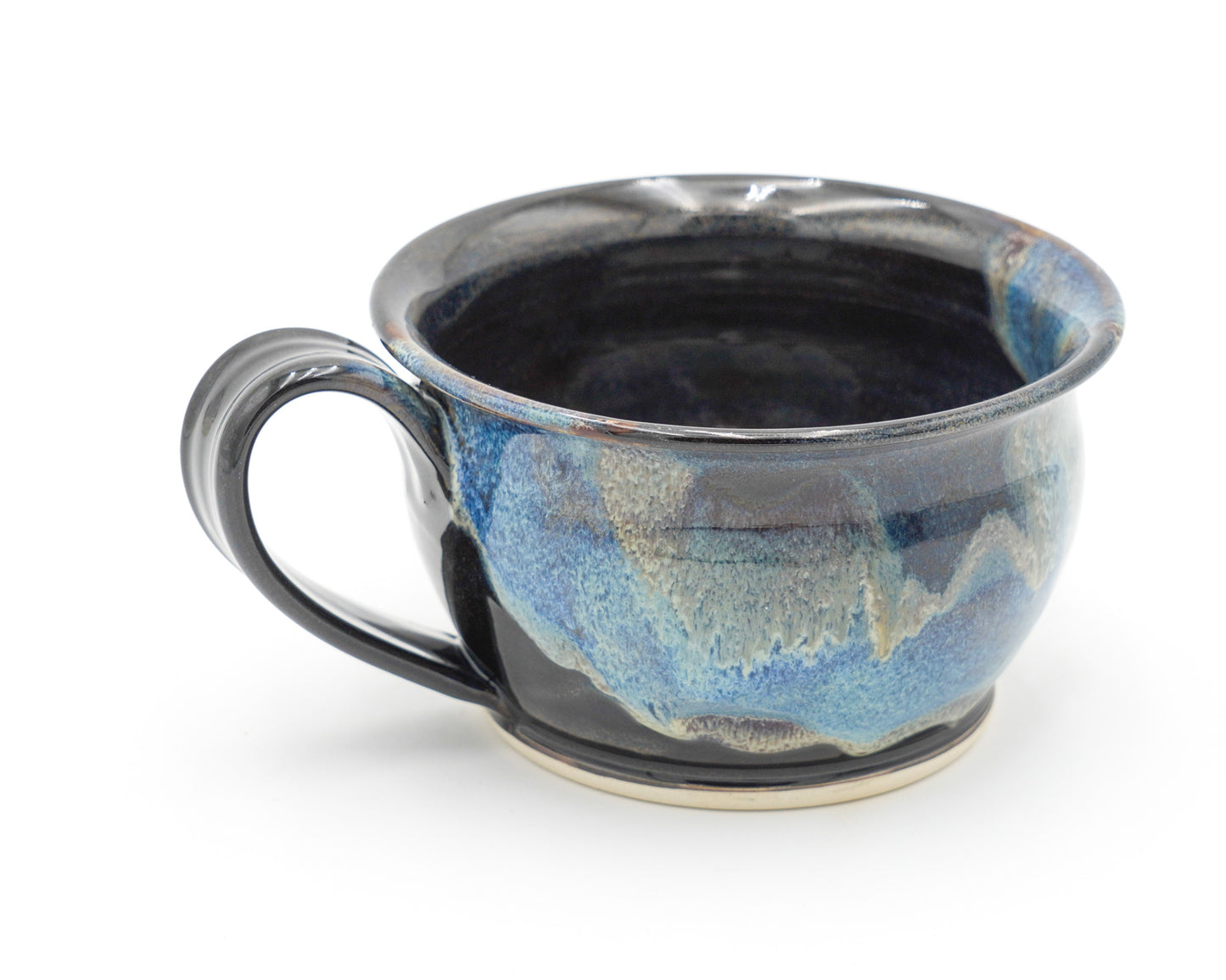 Pottery Soup Mug: Stoneware Ceramic Handled Bowl for Cereal Chili Salad, 20 ounces size