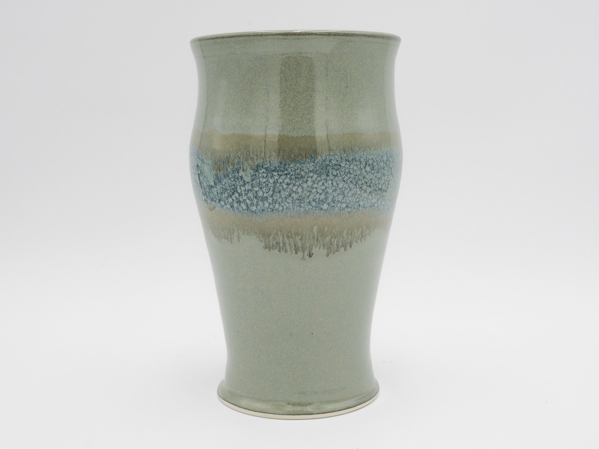 Handmade Pottery Vase: Wheel Thrown Stoneware Flower Vessel for Your Favorite Bouquets